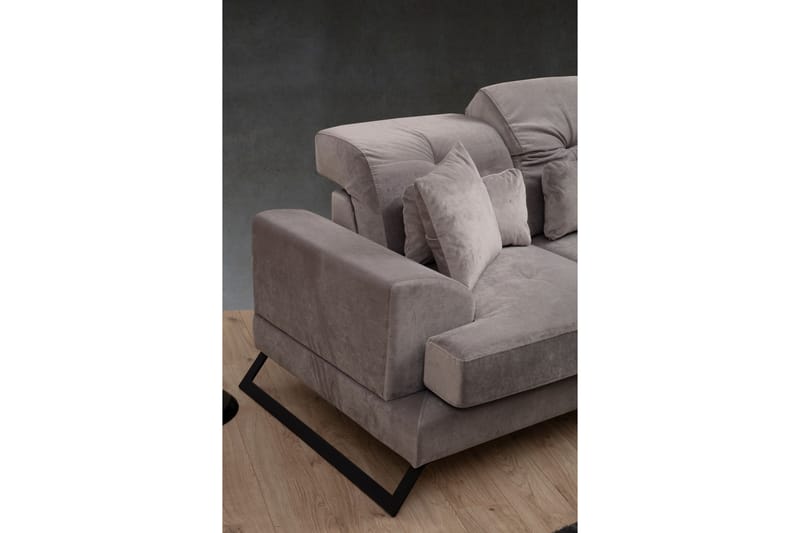 Jaraad Divansoffa 3-sits - Grå - Möbler - Soffa - Divansoffor & schäslongsoffa