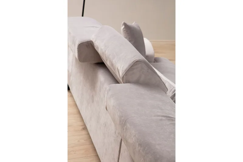 Jaraad Divansoffa 3-sits - Grå - Möbler - Soffa - Divansoffor & schäslongsoffa - 3 sits soffa med divan