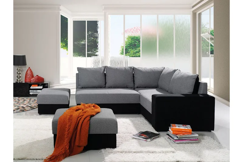 Julissa Hörnsoffa 210x190x80 cm - Grå - Möbler - Soffa - Hörnsoffa