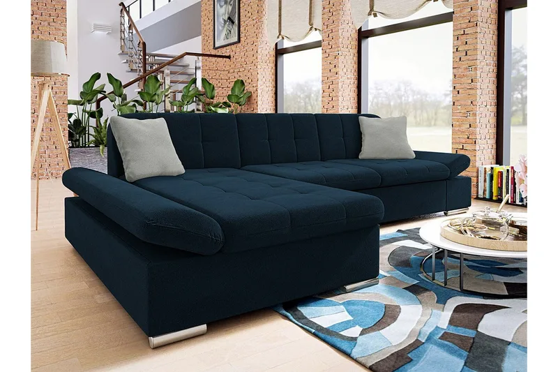 Kintore 3-sits Hörnsoffa Dark blue - Möbler - Soffa - Hörnsoffa