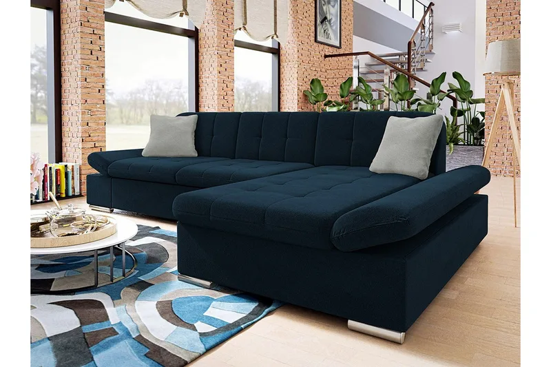 Kintore 3-sits Hörnsoffa Dark blue - Möbler - Soffa - Hörnsoffa