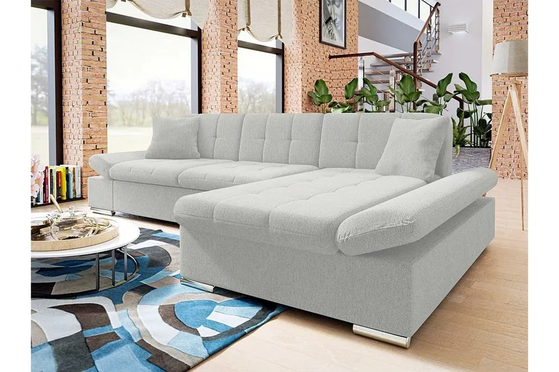 Kintore 3-sits Hörnsoffa Ljusgrå - Möbler - Soffa - Hörnsoffa