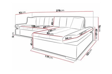 Kintore 3-sits Hörnsoffa - Möbler - Soffa - Divansoffor & schäslongsoffa - 3 sits soffa med divan