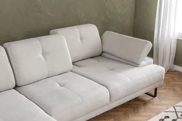 Kitimat 3-sits Vänstervänd L-formad Divansoffa 274 cm i Tyg - Ljusgrå - Möbler - Soffa - Divansoffor & schäslongsoffa - 3 sits soffa med divan