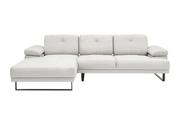 Kitimat 3-sits Vänstervänd L-formad Divansoffa 274 cm i Tyg - Ljusgrå - Möbler - Soffa - Divansoffor & schäslongsoffa - 3 sits soffa med divan