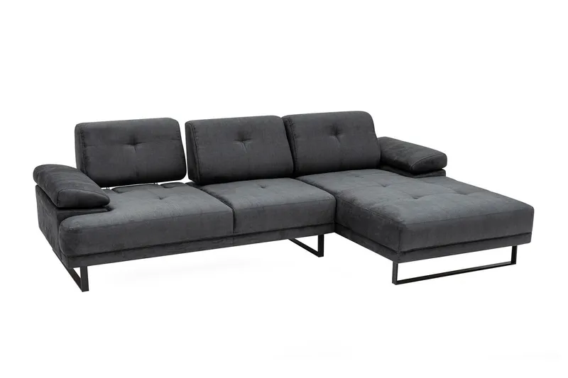 Kitimat Divansoffa 3-sits - Antracit - Möbler - Soffa - Divansoffor & schäslongsoffa - 3 sits soffa med divan