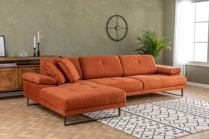 Kitimat Divansoffa 3-sits - Orange - Möbler - Soffa - Divansoffor & schäslongsoffa - 3 sits soffa med divan