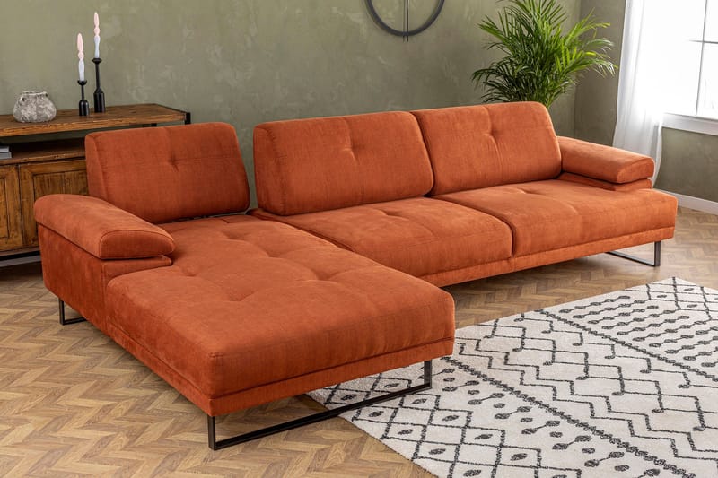 Kitimat Divansoffa 3-sits - Orange - Möbler - Soffa - Divansoffor & schäslongsoffa - 3 sits soffa med divan