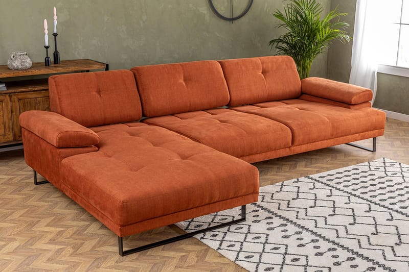 Kitimat Divansoffa 3-sits - Orange - Möbler - Soffa - Divansoffor & schäslongsoffa - 3 sits soffa med divan