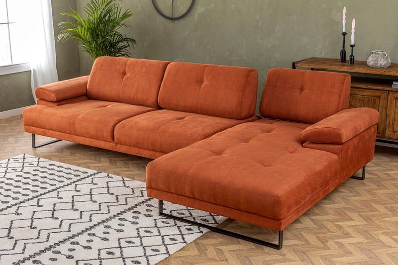 Kitimat Divansoffa 3-sits - Orange - Möbler - Soffa - Divansoffor & schäslongsoffa - 3 sits soffa med divan