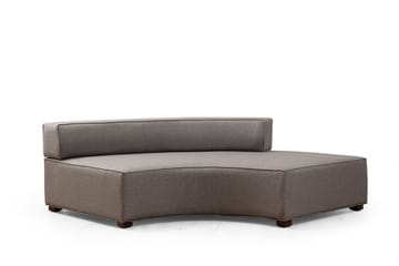 Lasalle 6-sits Svängd Soffa med Divan och Schäslong i Tyg med Träben - Grå - Möbler - Soffa