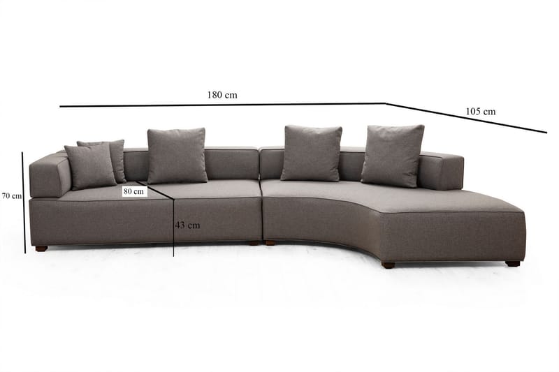 Lasalle Divansoffa 3-sits - Grå - Möbler - Soffa - Hörnsoffa