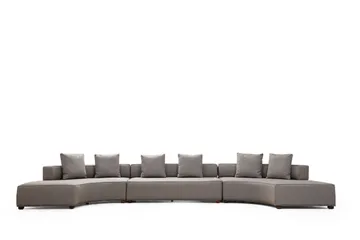 Lasalle Svängd Soffa 6-sits - Grå - Möbler - Soffa