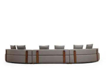 Lasalle Svängd Soffa 6-sits - Grå - Möbler - Soffa