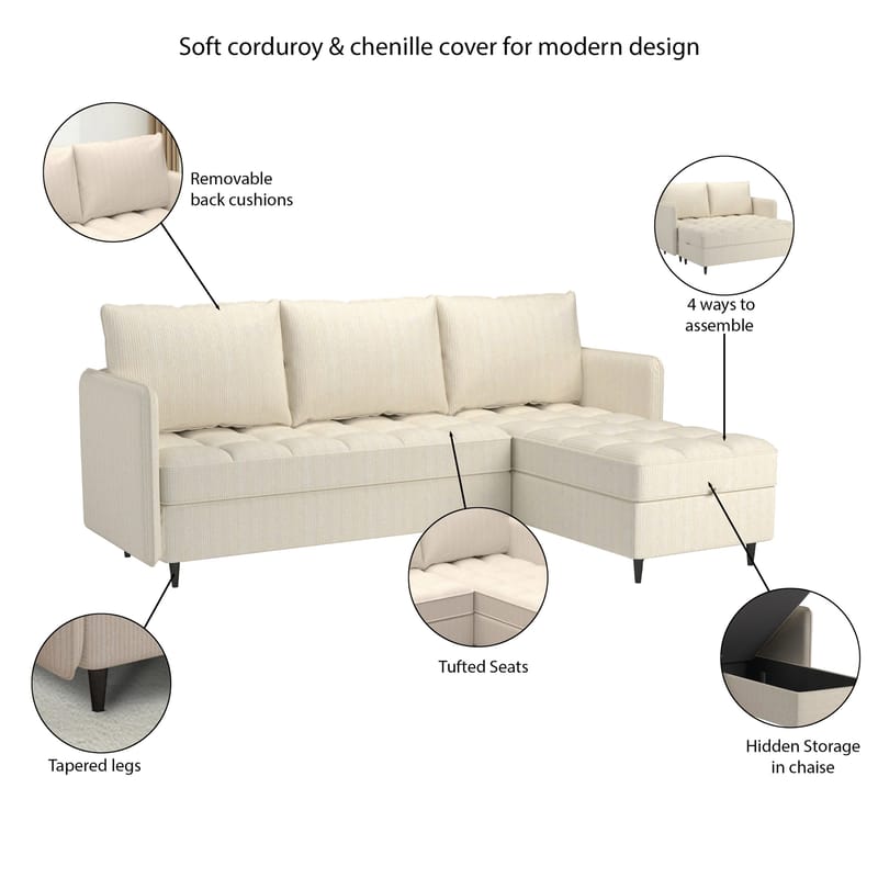 Lindhus Hörnsoffa 3-sits - Brun - Möbler - Soffa - Hörnsoffa - Hörnsoffa med divan