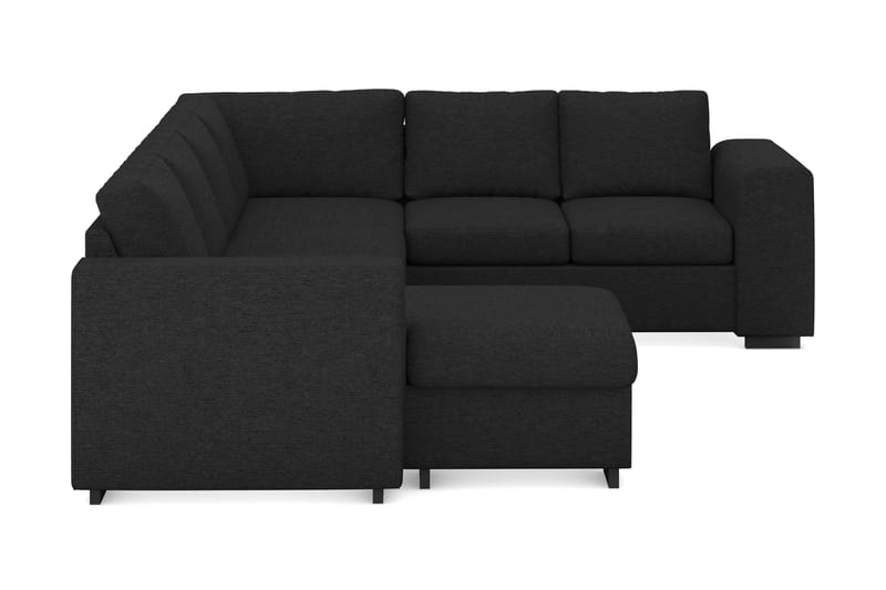 Link 5-sits Vändbar U-formad Hörnsoffa med divan i Tyg - Svart - Möbler - Soffa - Hörnsoffa - Hörnsoffa med divan