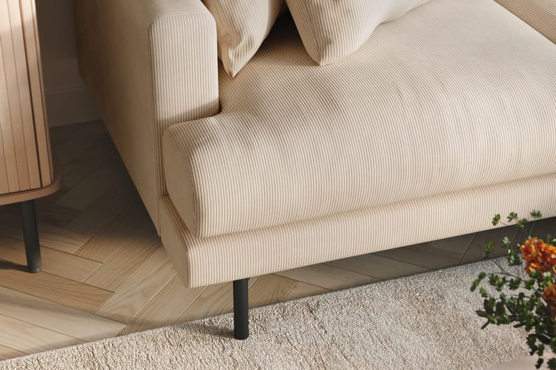 Menard 6-sits Högervänd L-formad Hörnsoffa i Manchester - Beige - Möbler - Soffa - Hörnsoffa