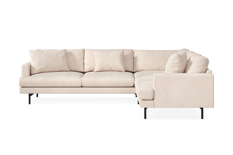 Menard 6-sits Högervänd L-formad Hörnsoffa i Manchester - Beige - Möbler - Soffa - Hörnsoffa