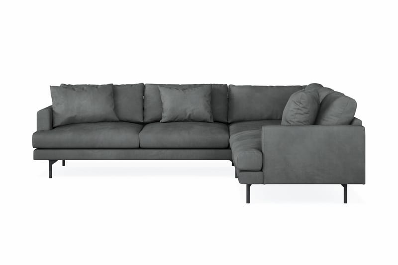 Menard 6-sits Högervänd L-formad Hörnsoffa i Manchester - Grå - Möbler - Soffa - Hörnsoffa