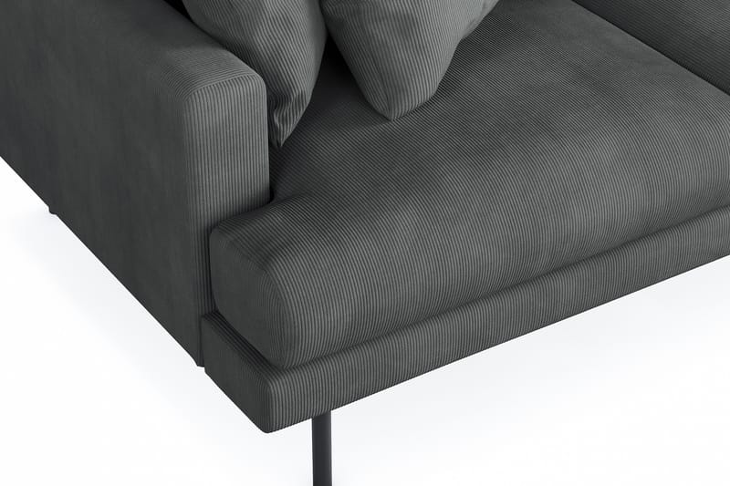 Menard 6-sits Högervänd L-formad Hörnsoffa i Manchester - Grå - Möbler - Soffa - Hörnsoffa