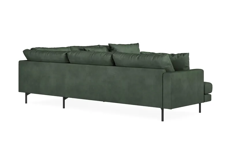 Menard 6-sits Högervänd L-formad Hörnsoffa i Manchester - Grön - Möbler - Soffa - Hörnsoffa