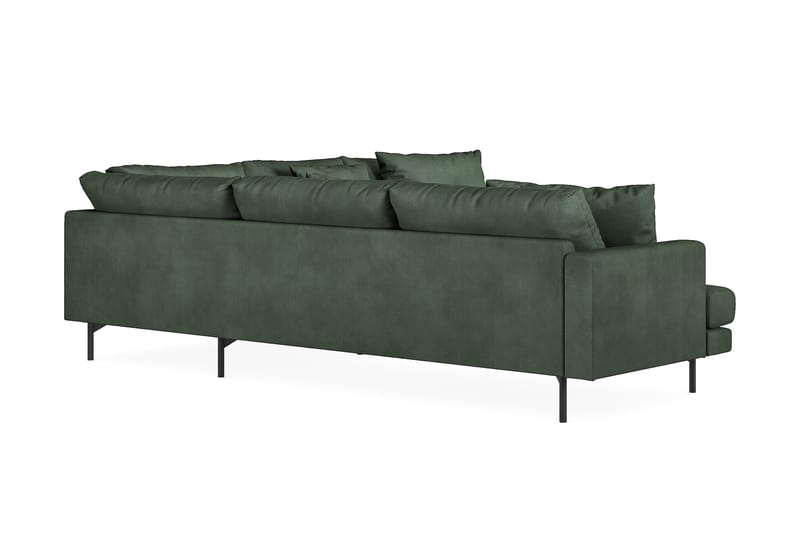 Menard 6-sits Högervänd L-formad Hörnsoffa i Manchester - Grön - Möbler - Soffa - Hörnsoffa