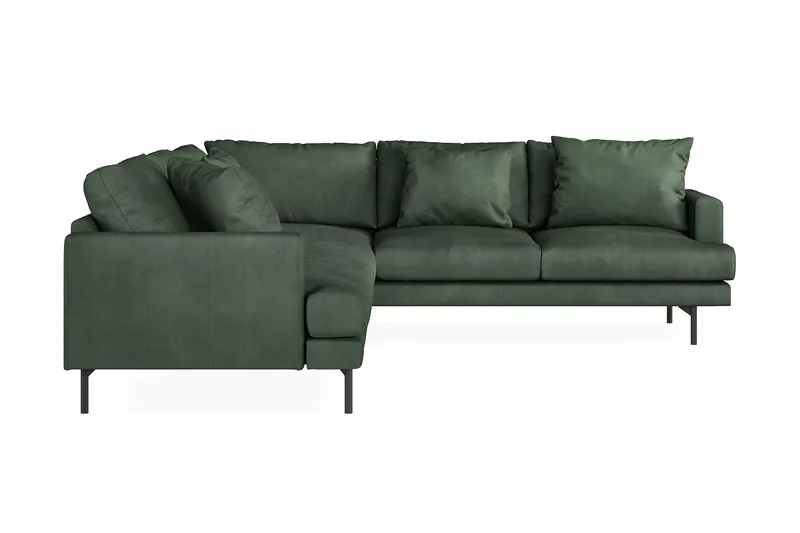 Menard 6-sits Högervänd L-formad Hörnsoffa i Manchester - Grön - Möbler - Soffa - Hörnsoffa