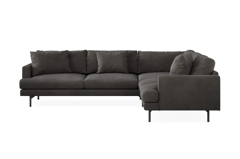 Menard 6-sits Högervänd L-formad Hörnsoffa i Manchester - Mörkgrå - Möbler - Soffa - Hörnsoffa