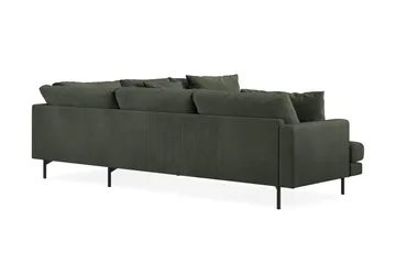 Menard 6-sits Högervänd L-formad Hörnsoffa i Manchester - Mörkgrön - Möbler - Soffa - Hörnsoffa