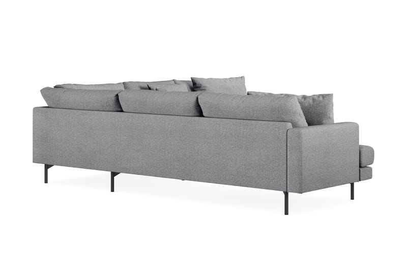 Menard 6-sits Högervänd L-formad Hörnsoffa i Tyg - Grå - Möbler - Soffa - Hörnsoffa