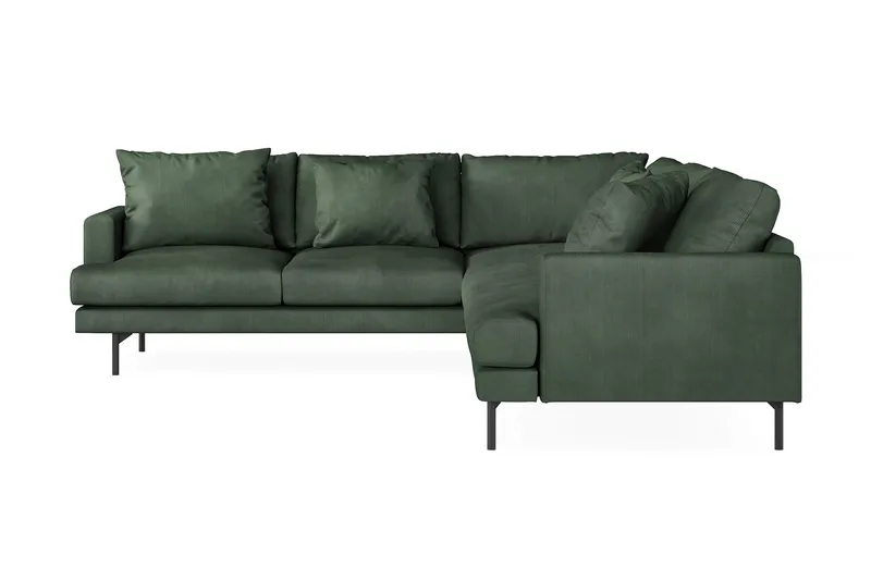 Menard 6-sits Vänstervänd L-formad Hörnsoffa i Manchester - Grön - Möbler - Soffa - Hörnsoffa