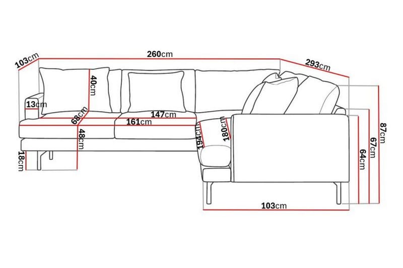 Menard 6-sits Vänstervänd L-formad Hörnsoffa i Manchester - Mörkgrön - Möbler - Soffa - Hörnsoffa