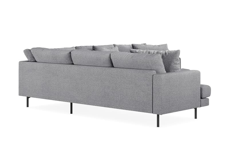 Menard 6-sits Vänstervänd L-formad Hörnsoffa i Tyg - Grå - Möbler - Soffa - Hörnsoffa