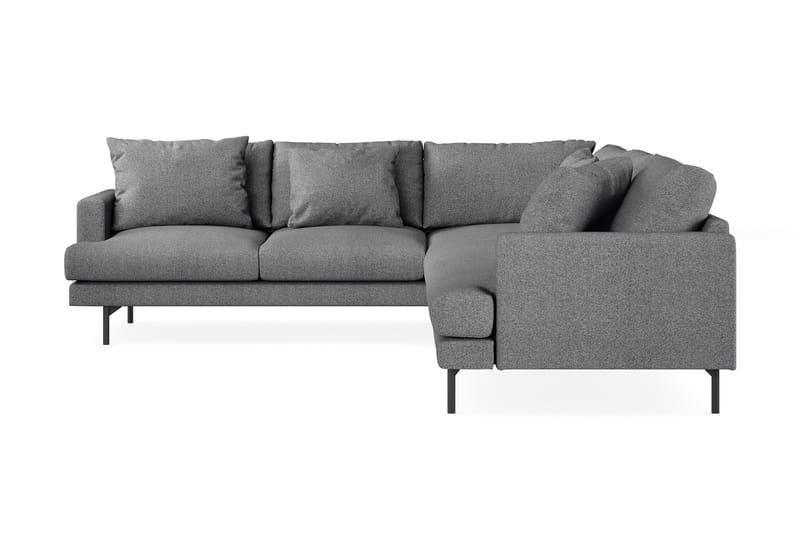 Menard 6-sits Vänstervänd L-formad Hörnsoffa i Tyg - Mörkgrå - Möbler - Soffa - Hörnsoffa