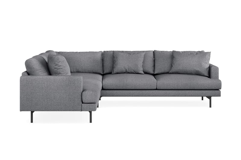 Menard 6-sits Vänstervänd L-formad Hörnsoffa i Tyg - Mörkgrå - Möbler - Soffa - Hörnsoffa