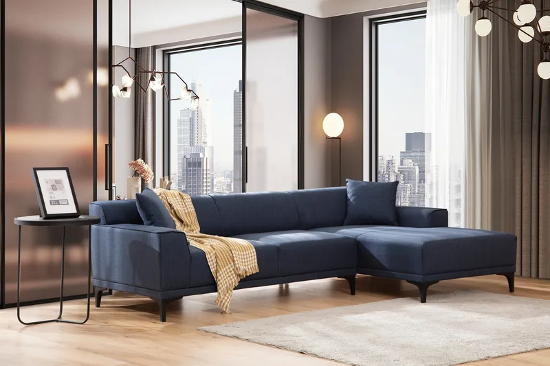 Mississauga Divansoffa 3-sits - Blå - Möbler - Soffa - Hörnsoffa - Hörnsoffa med divan