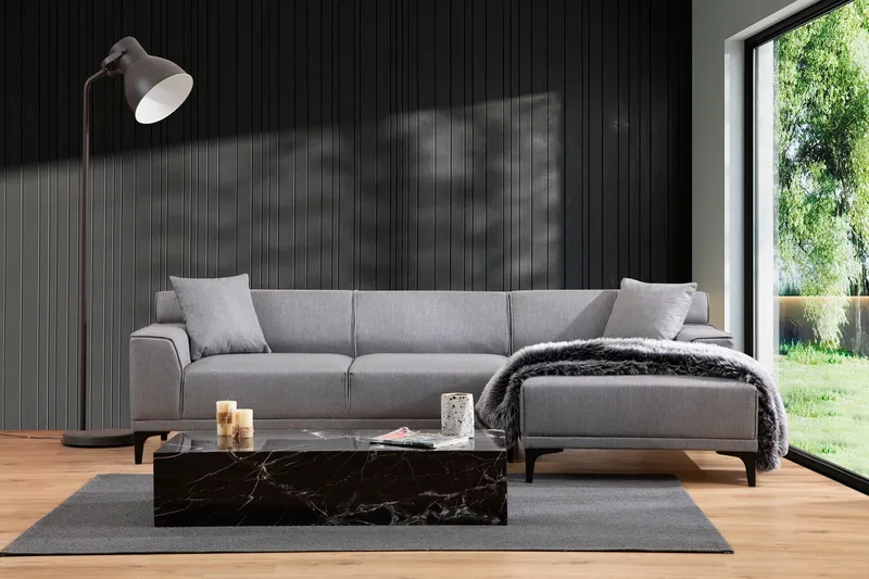 Mississauga Divansoffa 3-sits - Grå - Möbler - Soffa - Hörnsoffa - Hörnsoffa med divan