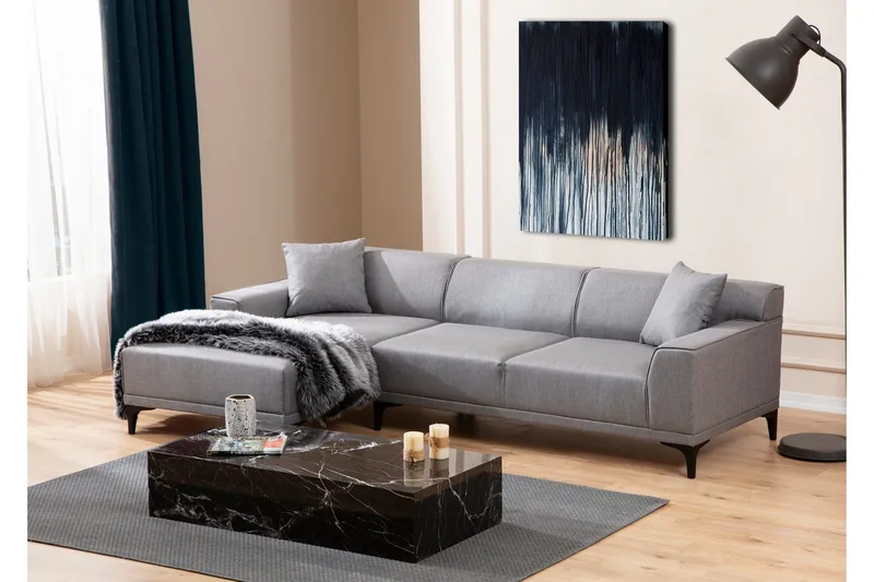 Mississauga Divansoffa 3-sits - Grå - Möbler - Soffa - Hörnsoffa - Hörnsoffa med divan