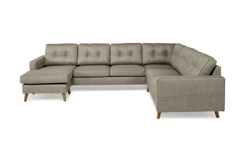 Monroe Hörnsoffa med Divan Vändbar - Gråbrun - Möbler - Soffa - Hörnsoffa - Hörnsoffa med divan