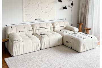 Murum Hörnsoffa 3-sits - Vit - Möbler - Soffa - Divansoffor & schäslongsoffa - 4 sits soffa med divan