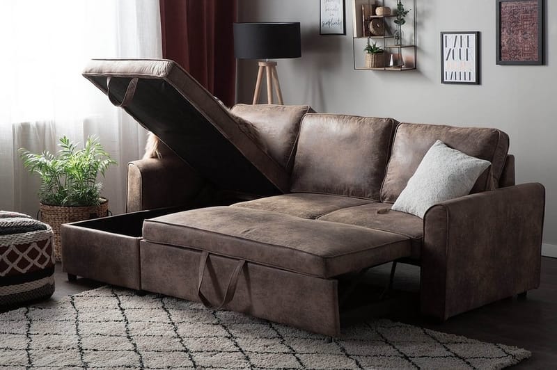 Nesna Hörnsoffa 228 cm - Brun - Möbler - Soffa - Hörnsoffa