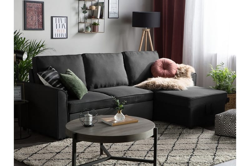 Nesna Hörnsoffa 228 cm - Svart - Möbler - Soffa - Hörnsoffa