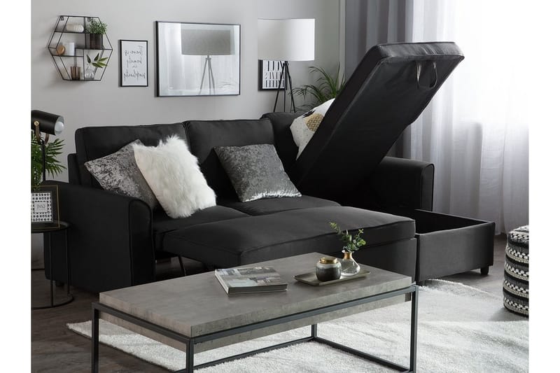 Nesna Hörnsoffa 228 cm - Svart - Möbler - Soffa - Hörnsoffa