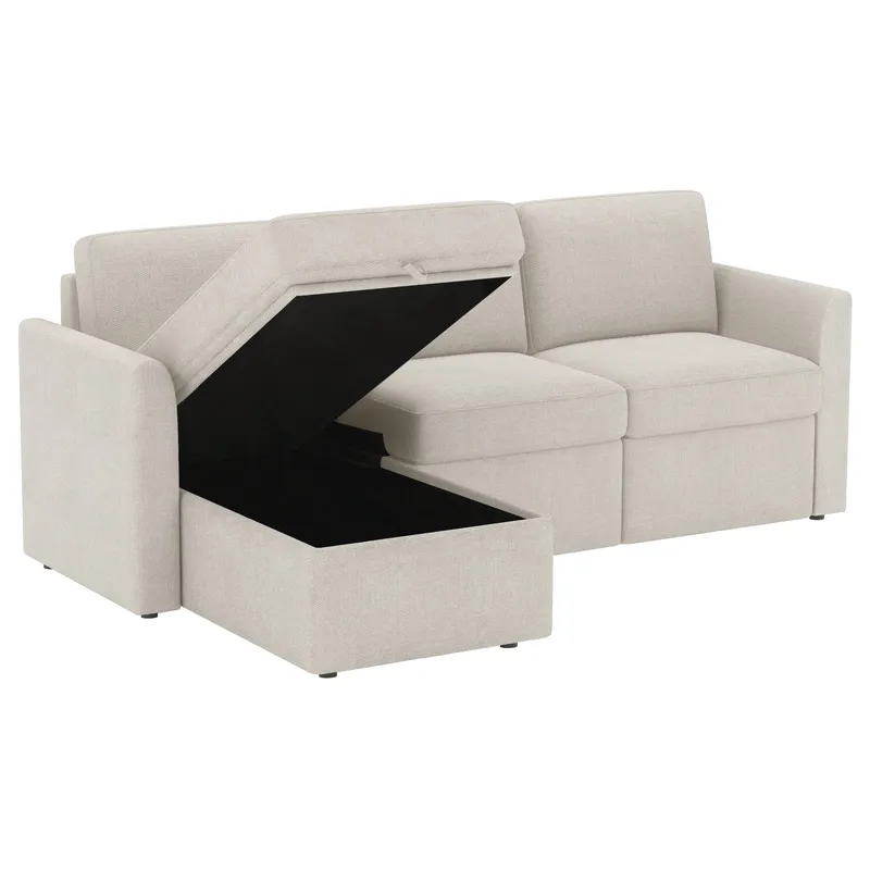Nordhus 3-sits Soffa med vändbar divan och förvaring - Creme - Möbler - Soffa - Hörnsoffa - Hörnsoffa med divan