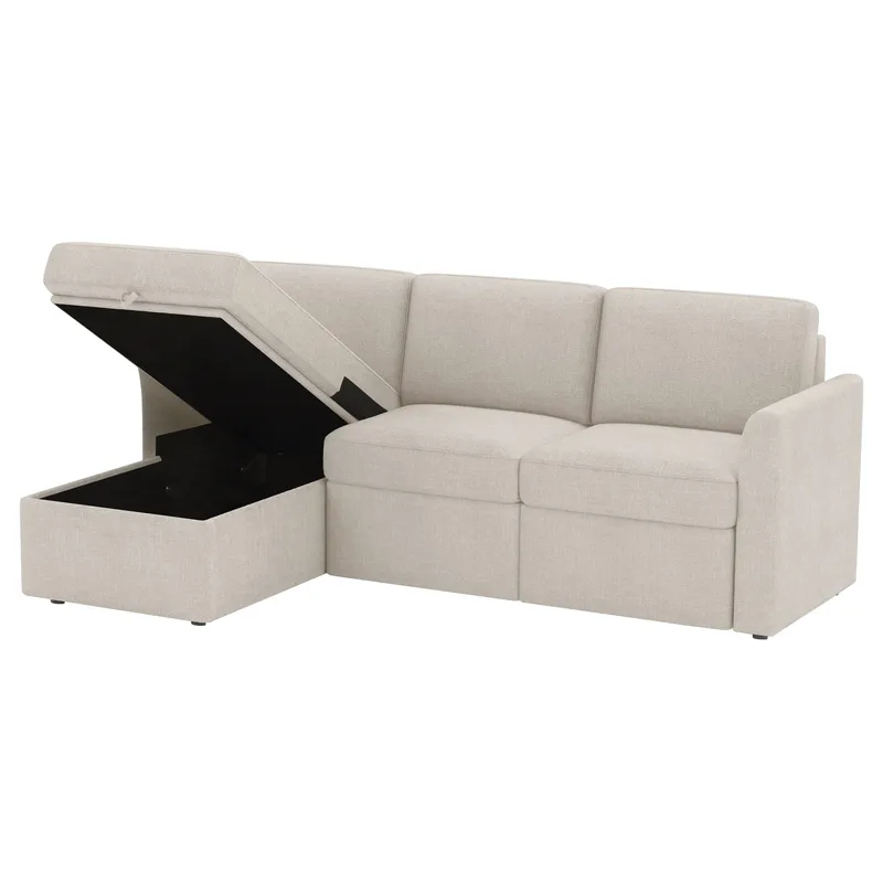 Nordhus 3-sits Soffa med vändbar divan och förvaring - Creme - Möbler - Soffa - Hörnsoffa - Hörnsoffa med divan