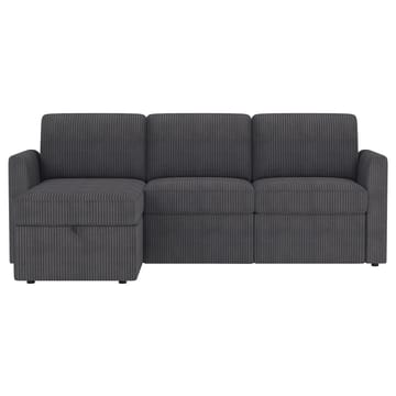 Nordhus 3-sits Soffa med vändbar divan och förvaring i manchester - Antracit - Möbler - Soffa - Hörnsoffa - Hörnsoffa med divan