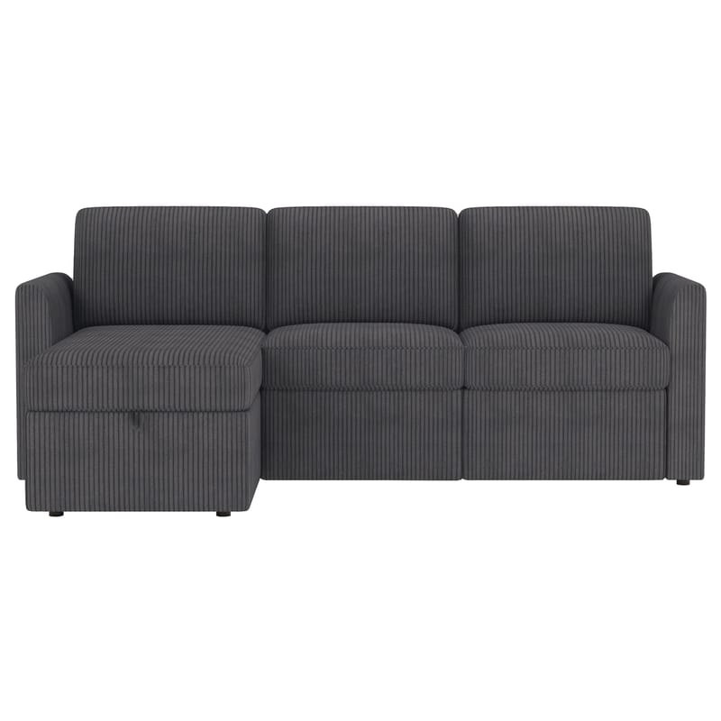 Nordhus 3-sits Soffa med vändbar divan och förvaring i manchester - Antracit - Möbler - Soffa - Hörnsoffa - Hörnsoffa med divan