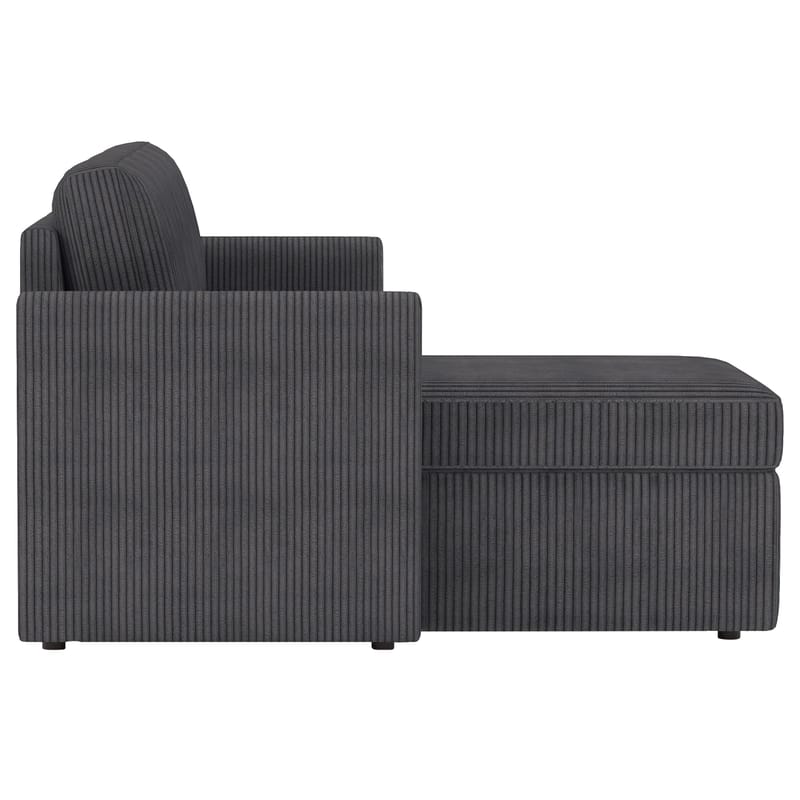 Nordhus 3-sits Soffa med vändbar divan och förvaring i manchester - Antracit - Möbler - Soffa - Hörnsoffa - Hörnsoffa med divan