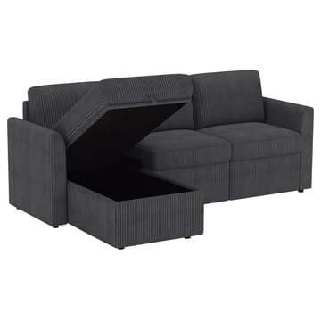 Nordhus 3-sits Soffa med vändbar divan och förvaring i manchester - Antracit - Möbler - Soffa - Hörnsoffa - Hörnsoffa med divan