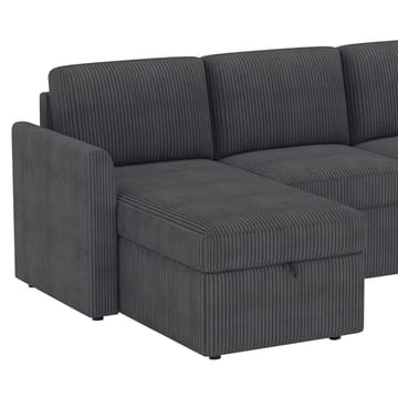 Nordhus 3-sits Soffa med vändbar divan och förvaring i manchester - Antracit - Möbler - Soffa - Hörnsoffa - Hörnsoffa med divan